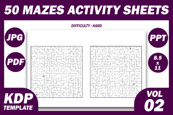 50 Hard Mazes for Adult KDP Interior 2: Streamlining Your Low-Content Publishing Workflow
