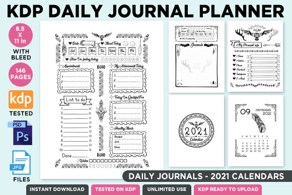 KDP Editable Daily Journal Planner Vol.2: A Comprehensive Guide to Custom Boho Interiors