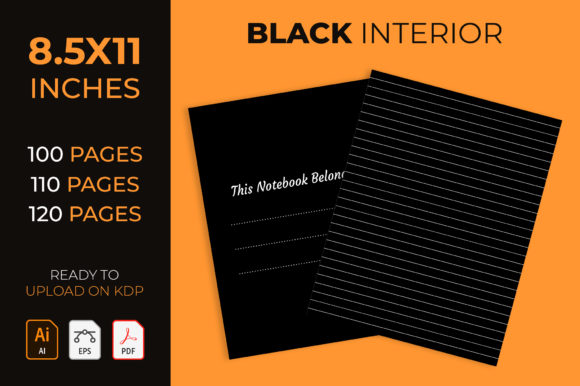 KDP Interior: Black Lined Journal for Publishers