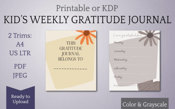Kids Gratitude Journal - KDP Printable: Streamlining Low-Content Publishing and Mindfulness Workflows