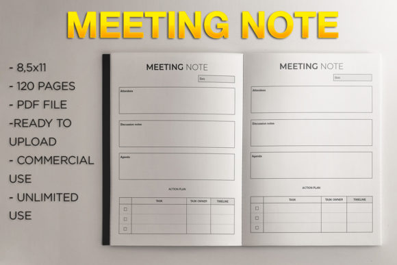 Meeting Notes KDP Template: Streamlining Your Low Content Publishing Workflow