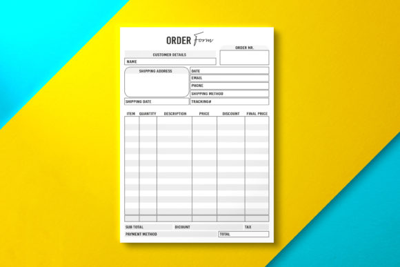 Order Form, PDF Template: A Practical Guide to Sizes and KDP Readiness