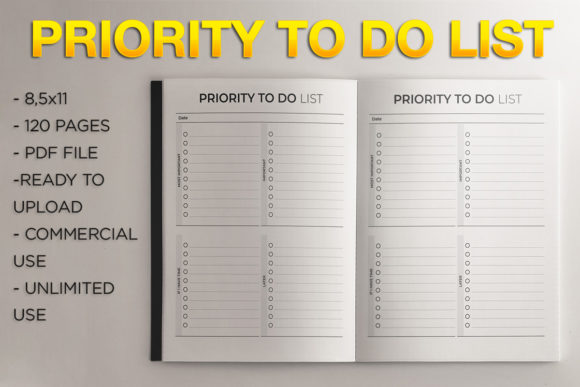 Priority To Do List KDP Template Guide