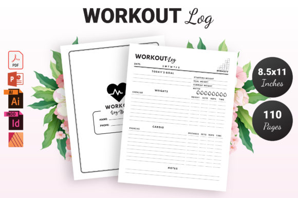Workout Log Book - KDP Interior: Streamlining Low-Content Publishing with Editable Source Files