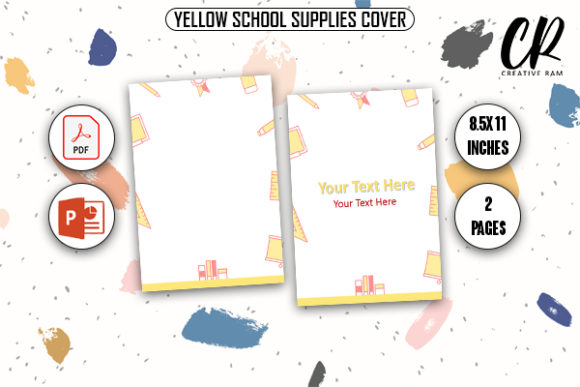 Yellow School Supplies Cover for KDP Publishing